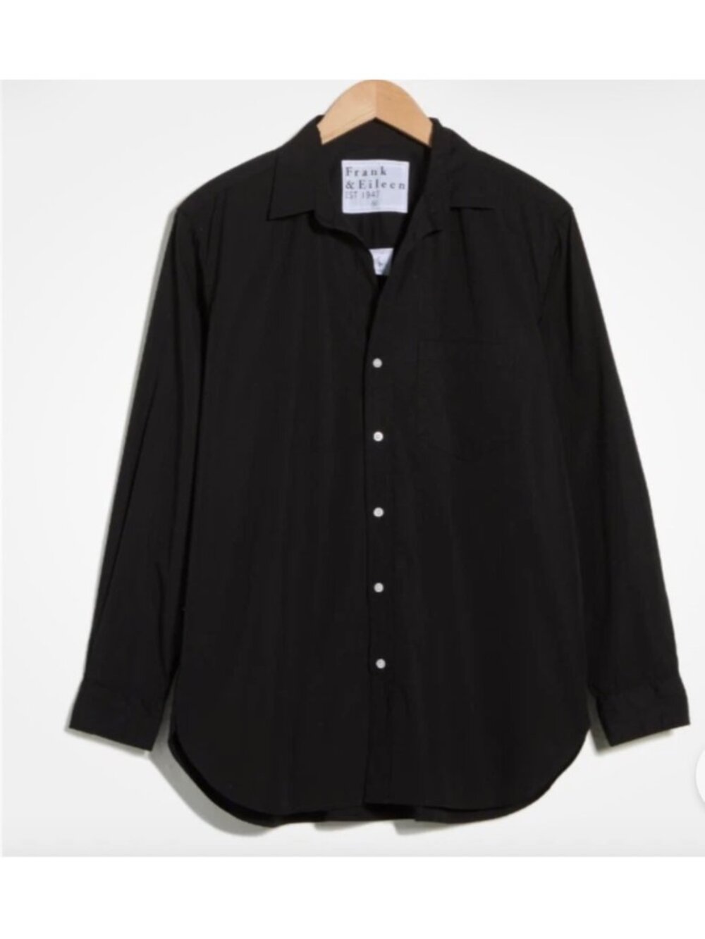 NEW Frank & Eileen Joedy Boyfriend Button-Up Shirt top Black size XS